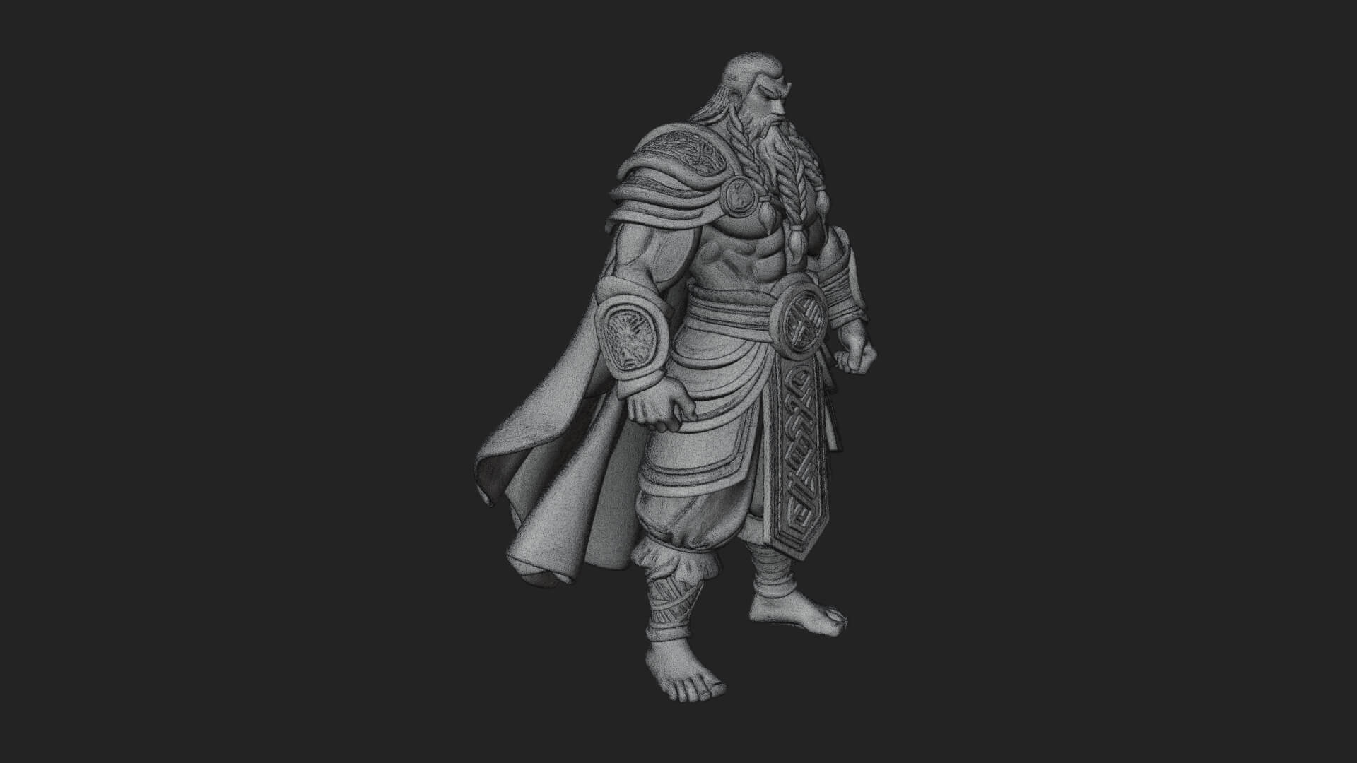 Greek Warrior God Statue Design 21 3D Print Model 3D Model