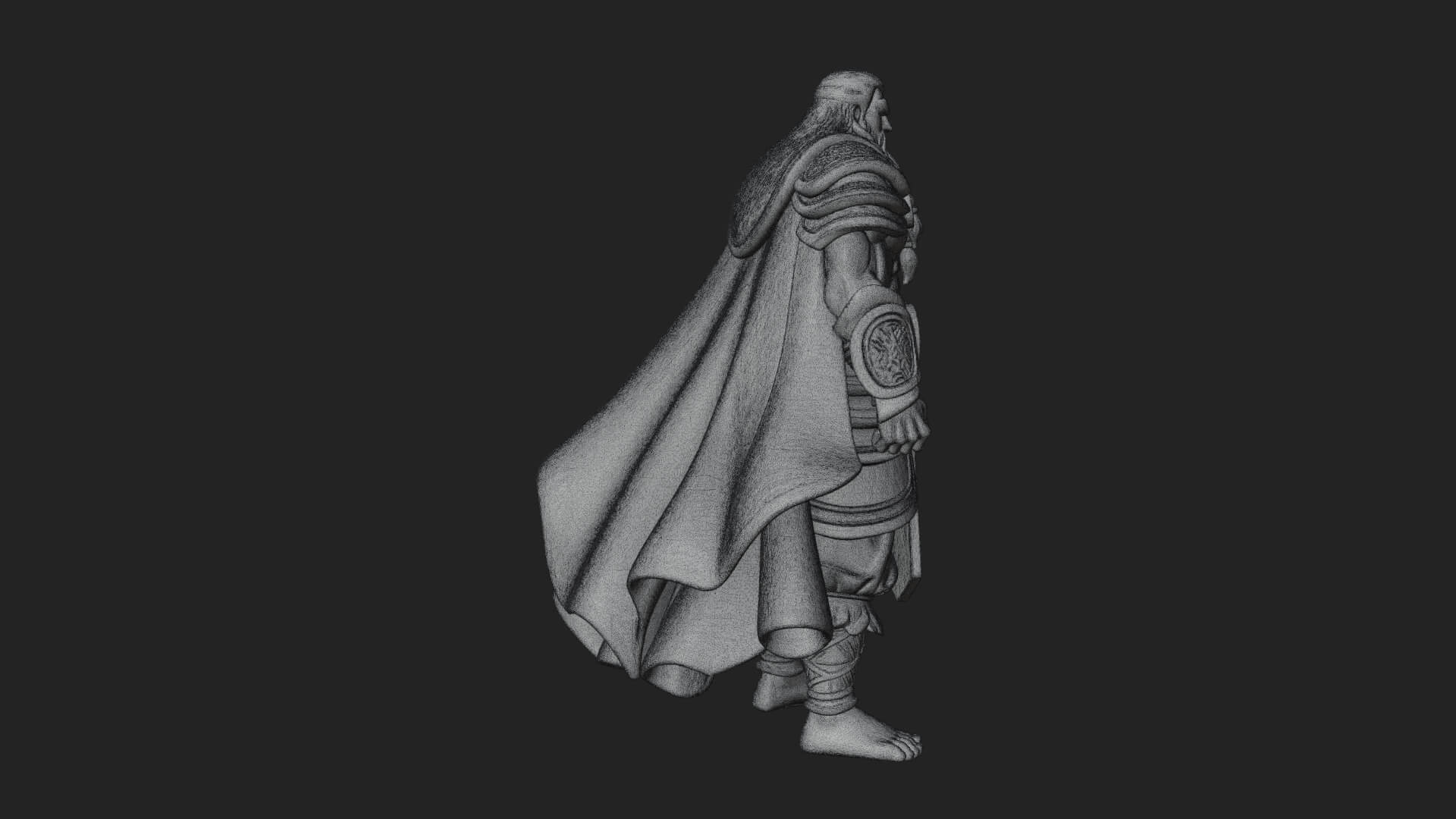 Greek Warrior God Statue Design 21 3D Print Model 3D Model