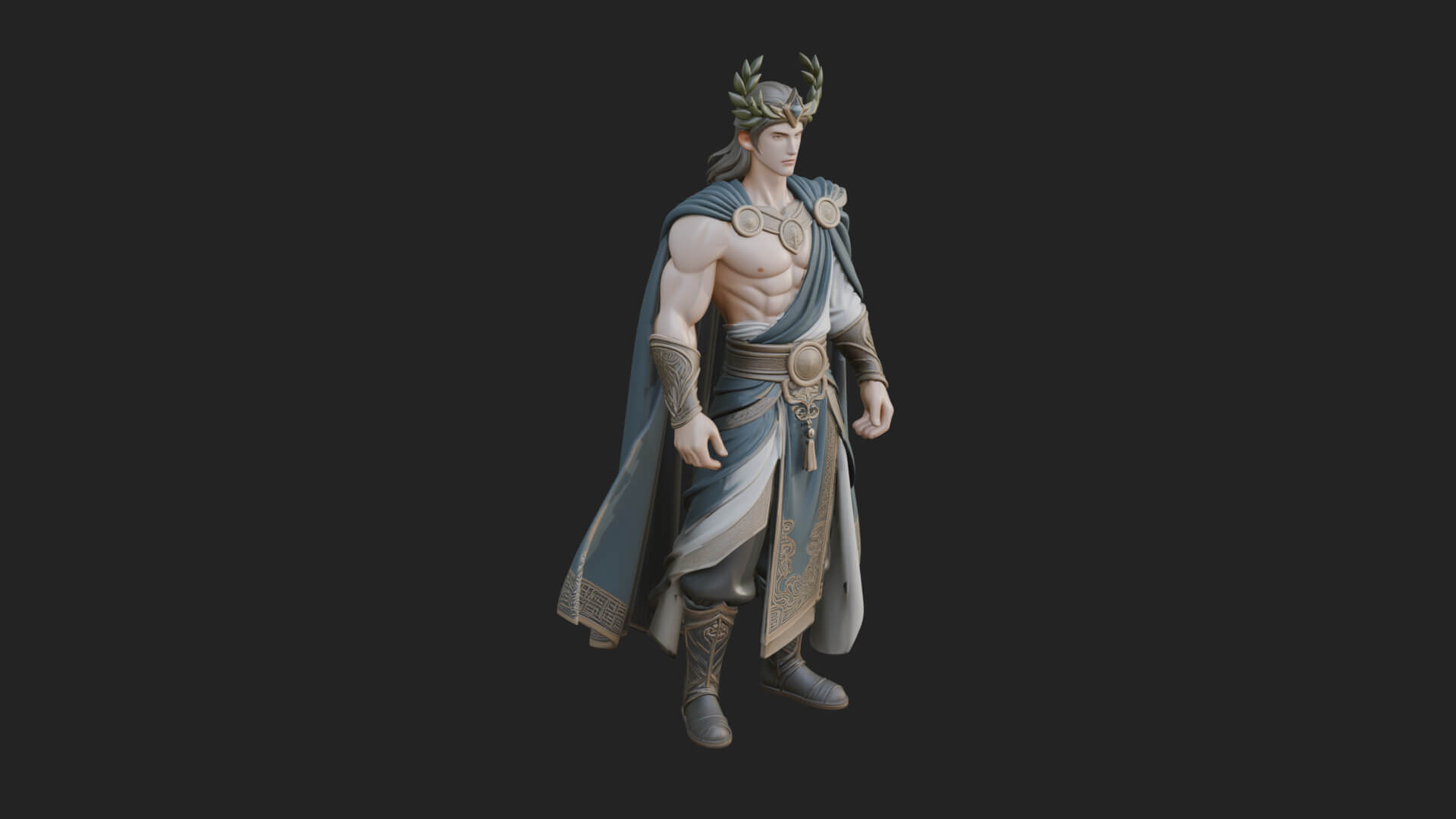 Greek Warrior God Statue Design 22 3D Print Model 3D Model