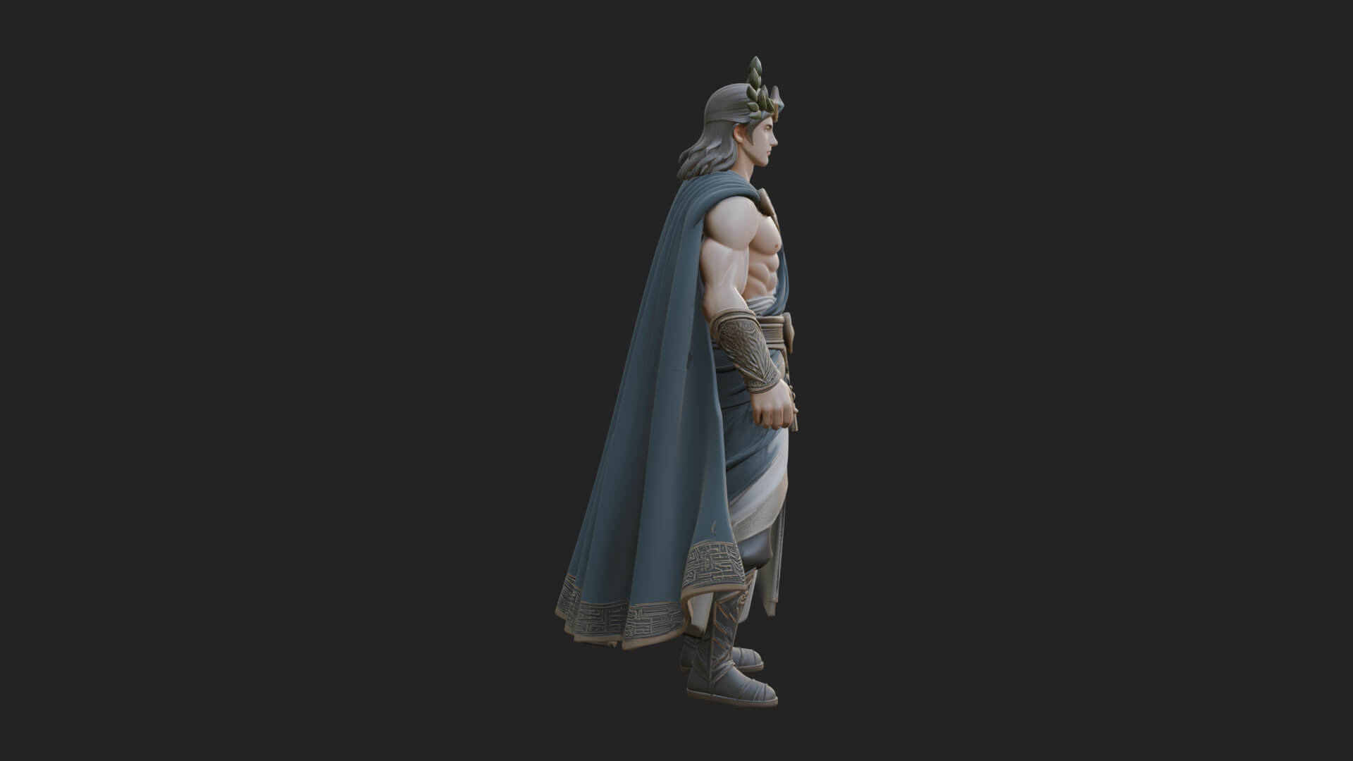 Greek Warrior God Statue Design 22 3D Print Model 3D Model