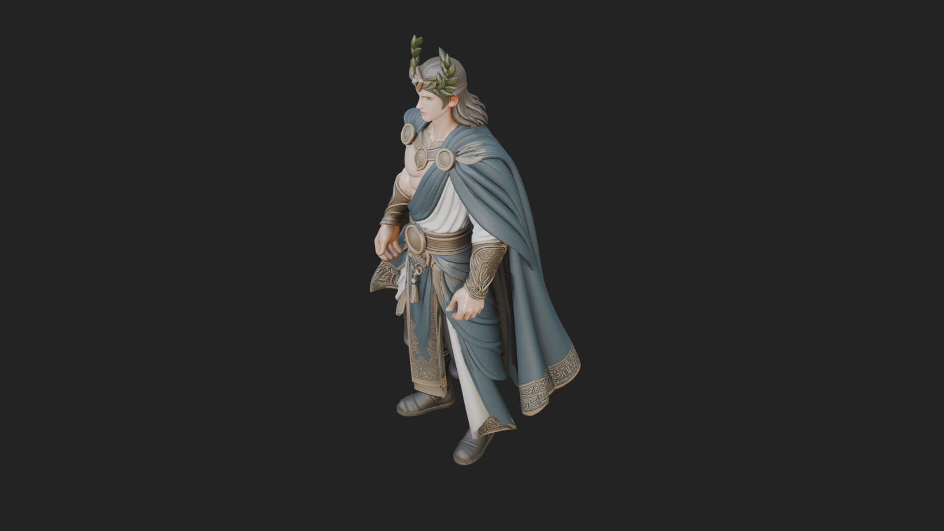 Greek Warrior God Statue Design 22 3D Print Model 3D Model