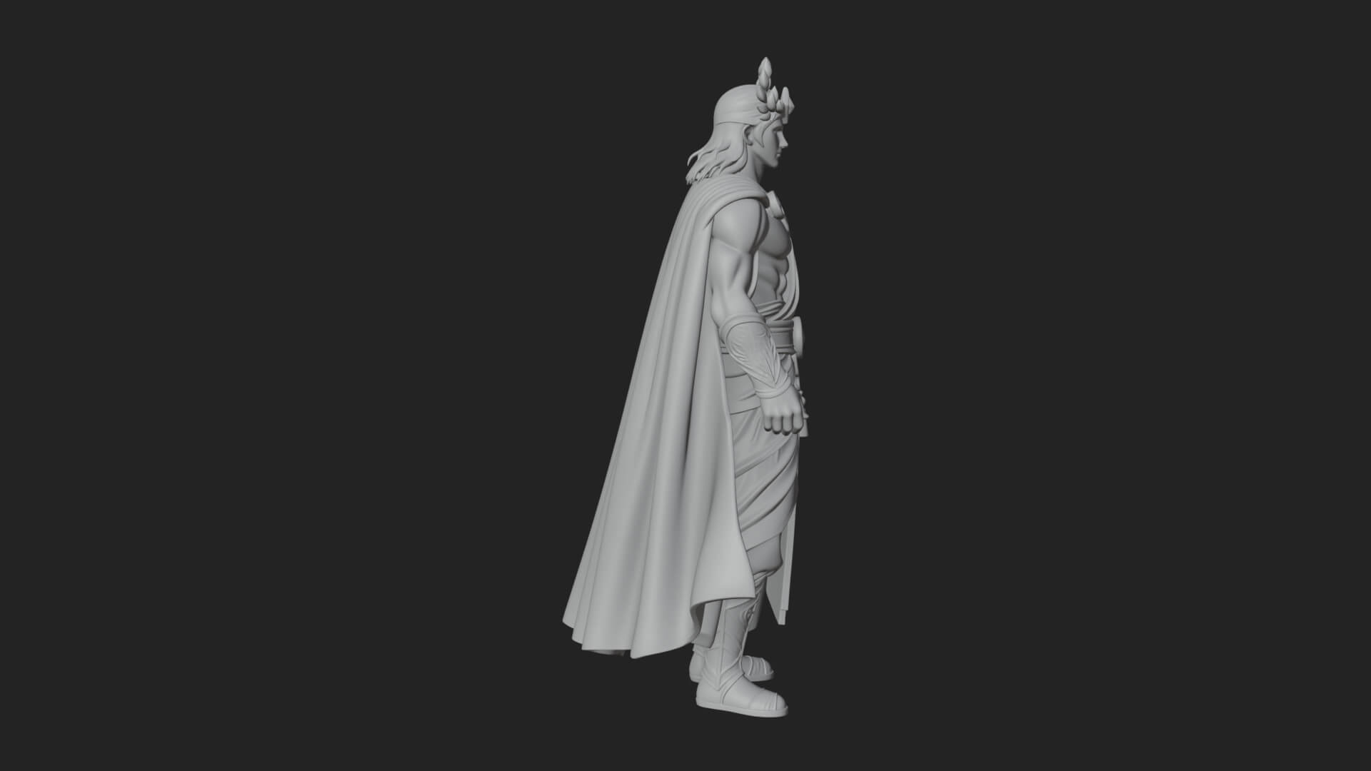 Greek Warrior God Statue Design 22 3D Print Model 3D Model