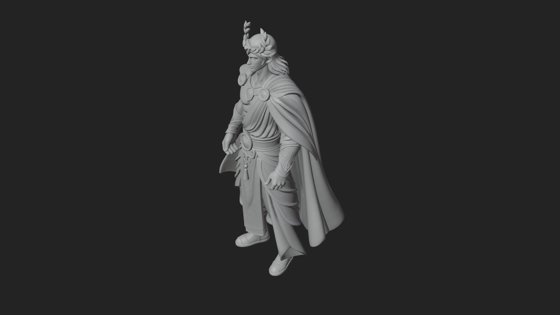 Greek Warrior God Statue Design 22 3D Print Model 3D Model