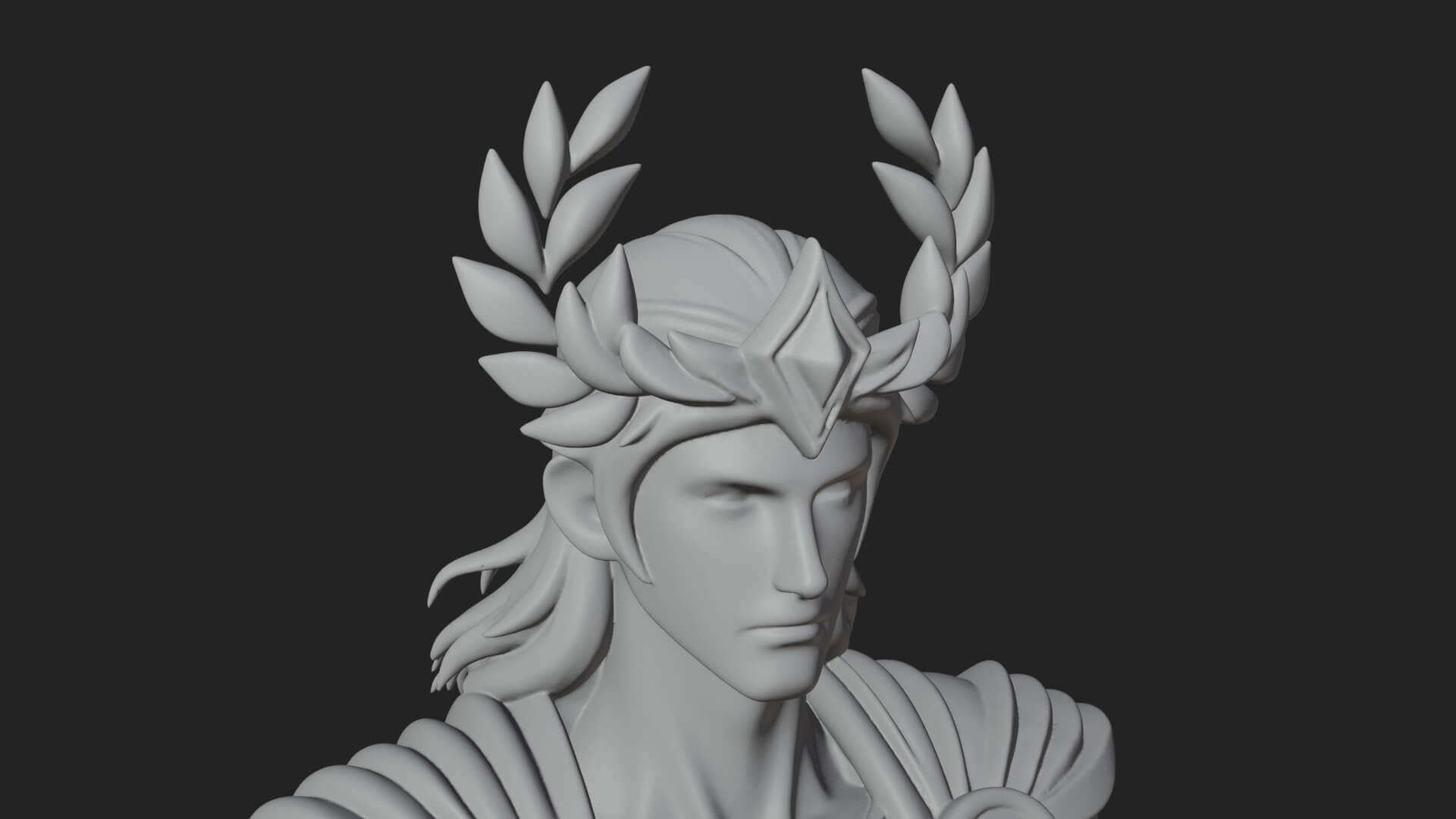 Greek Warrior God Statue Design 22 3D Print Model 3D Model