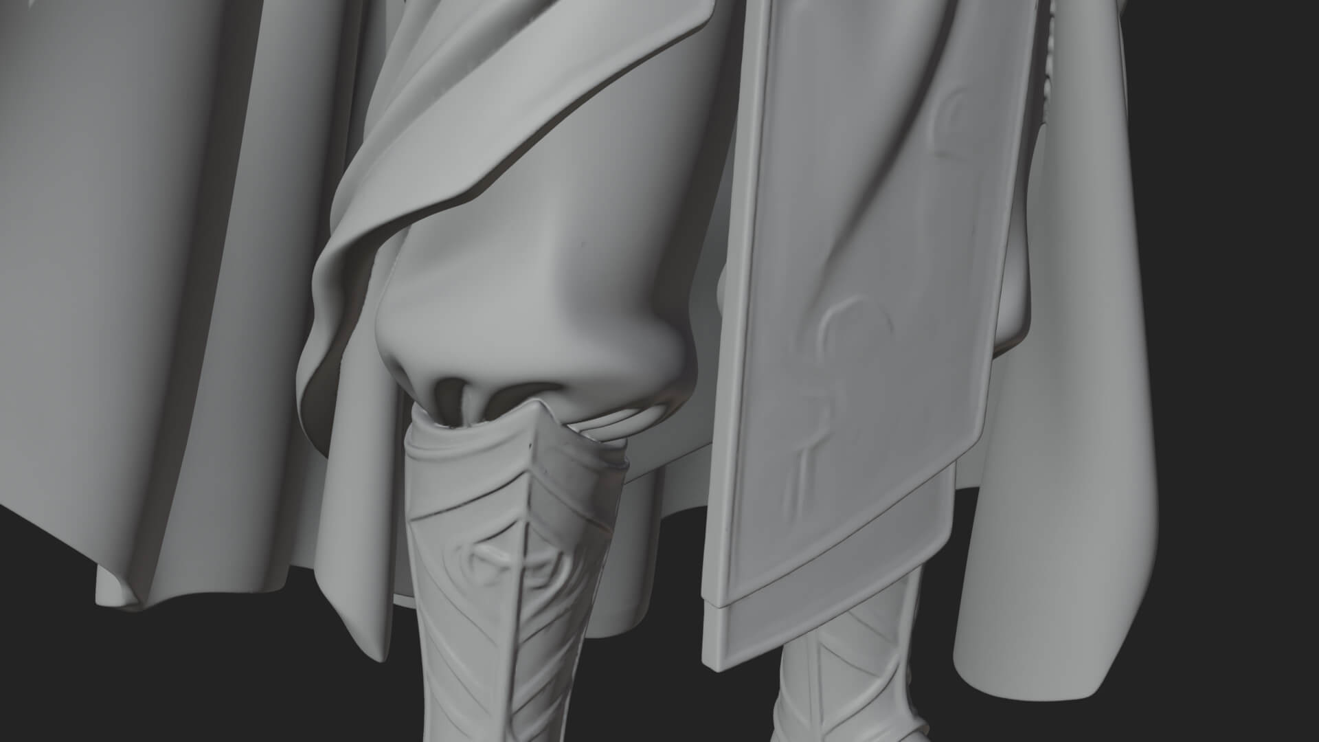 Greek Warrior God Statue Design 22 3D Print Model 3D Model
