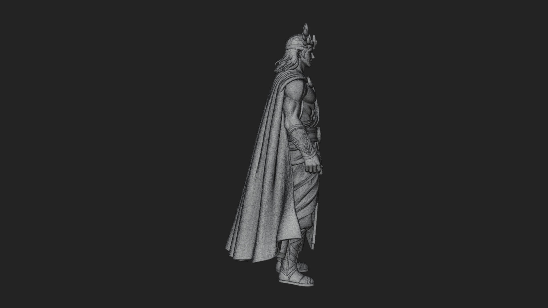 Greek Warrior God Statue Design 22 3D Print Model 3D Model