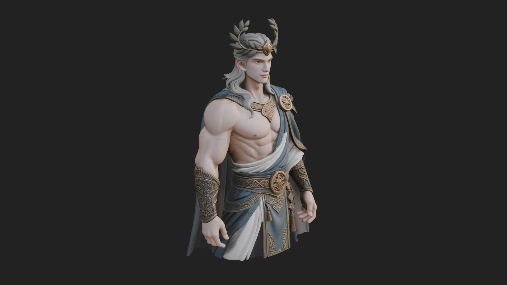Greek Warrior God Statue Design 23 3D Print Model 3D Model