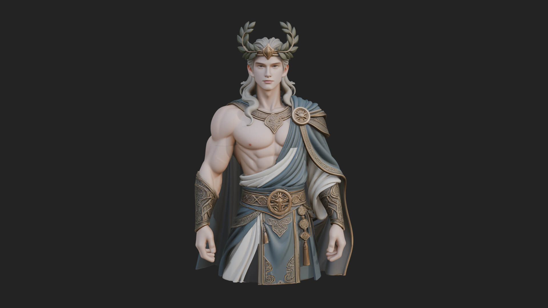 Greek Warrior God Statue Design 23 3D Print Model 3D Model
