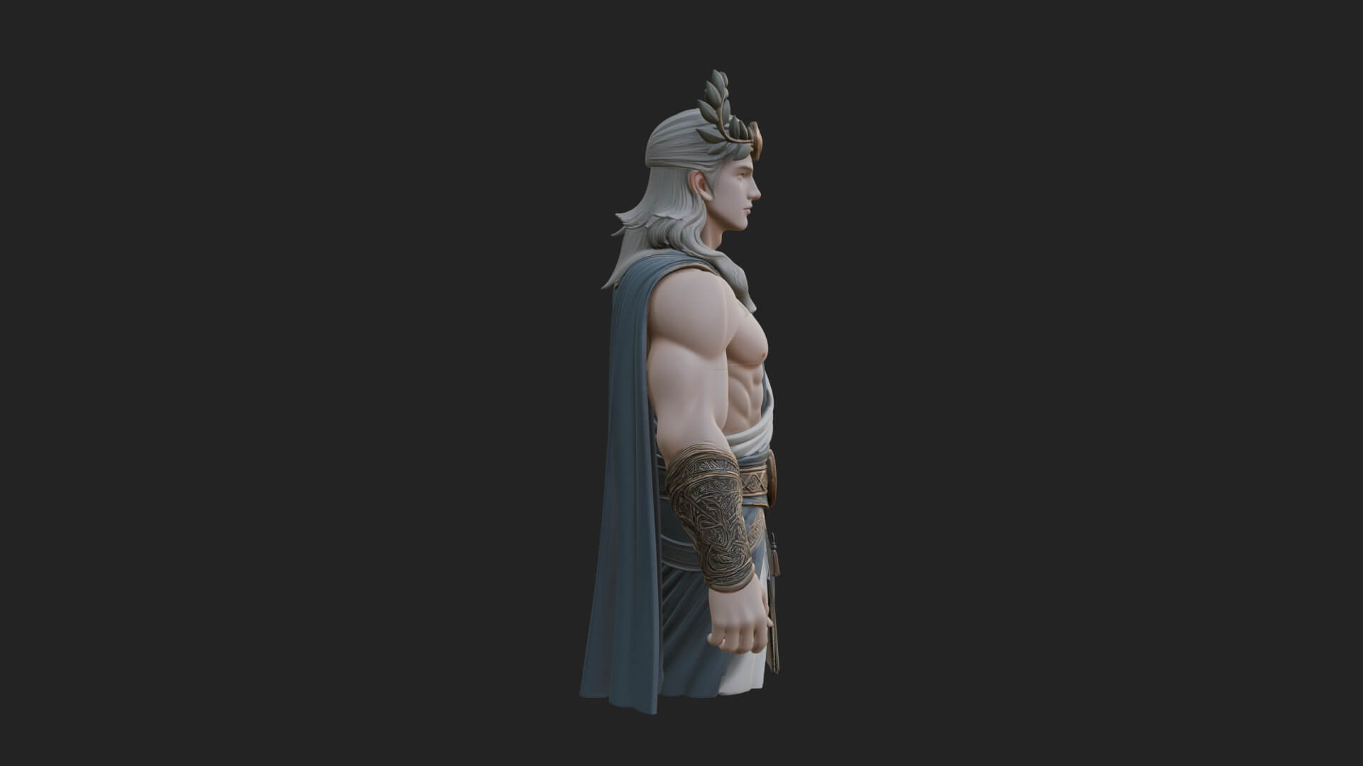 Greek Warrior God Statue Design 23 3D Print Model 3D Model