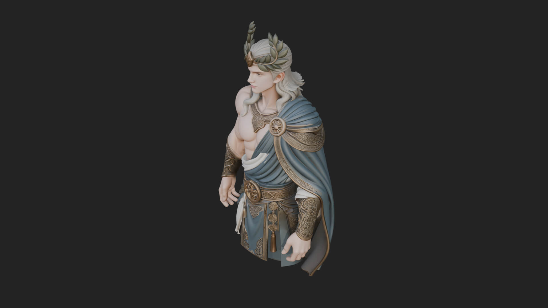 Greek Warrior God Statue Design 23 3D Print Model 3D Model