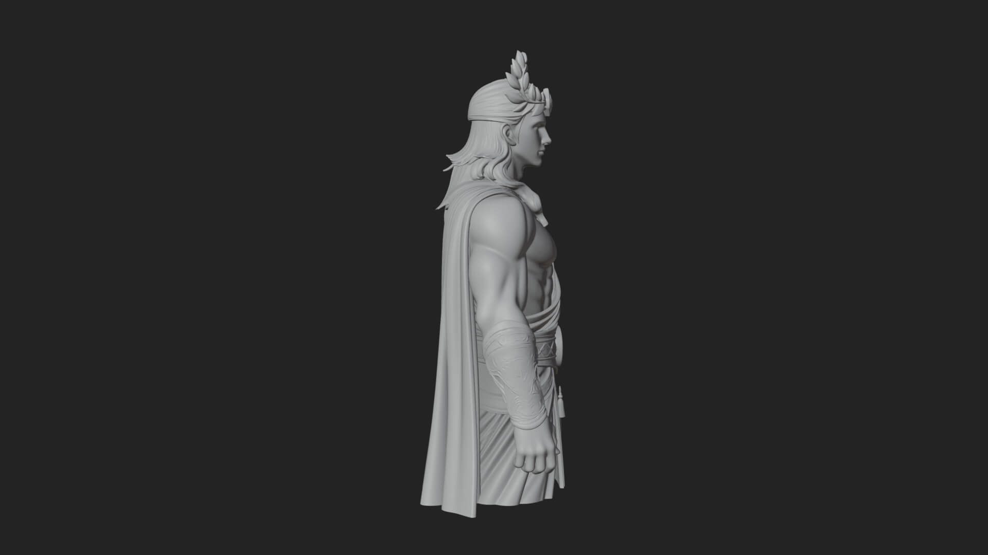 Greek Warrior God Statue Design 23 3D Print Model 3D Model