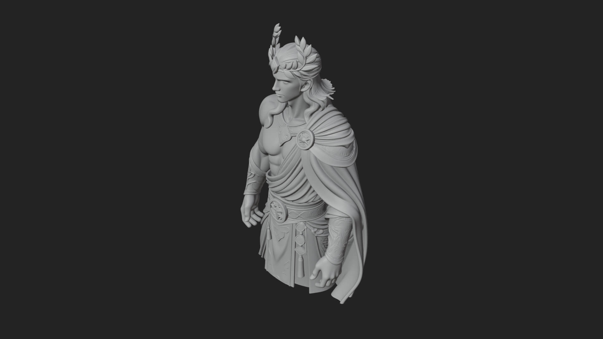 Greek Warrior God Statue Design 23 3D Print Model 3D Model