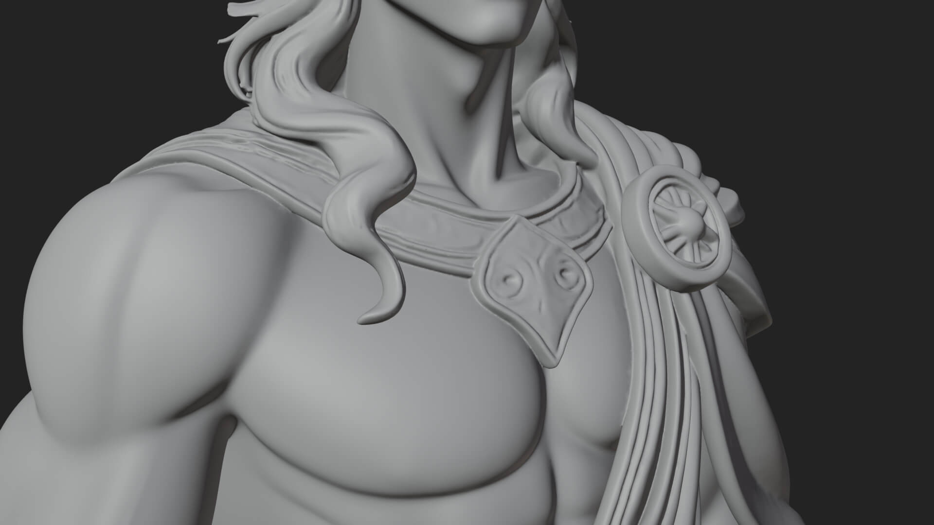 Greek Warrior God Statue Design 23 3D Print Model 3D Model