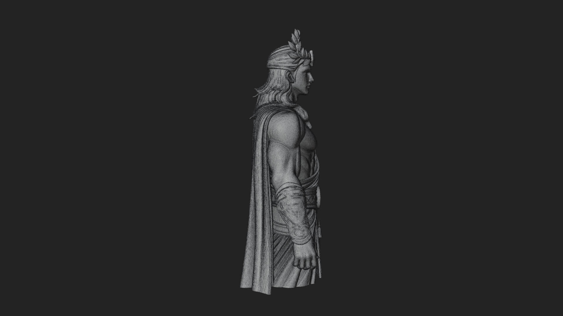 Greek Warrior God Statue Design 23 3D Print Model 3D Model