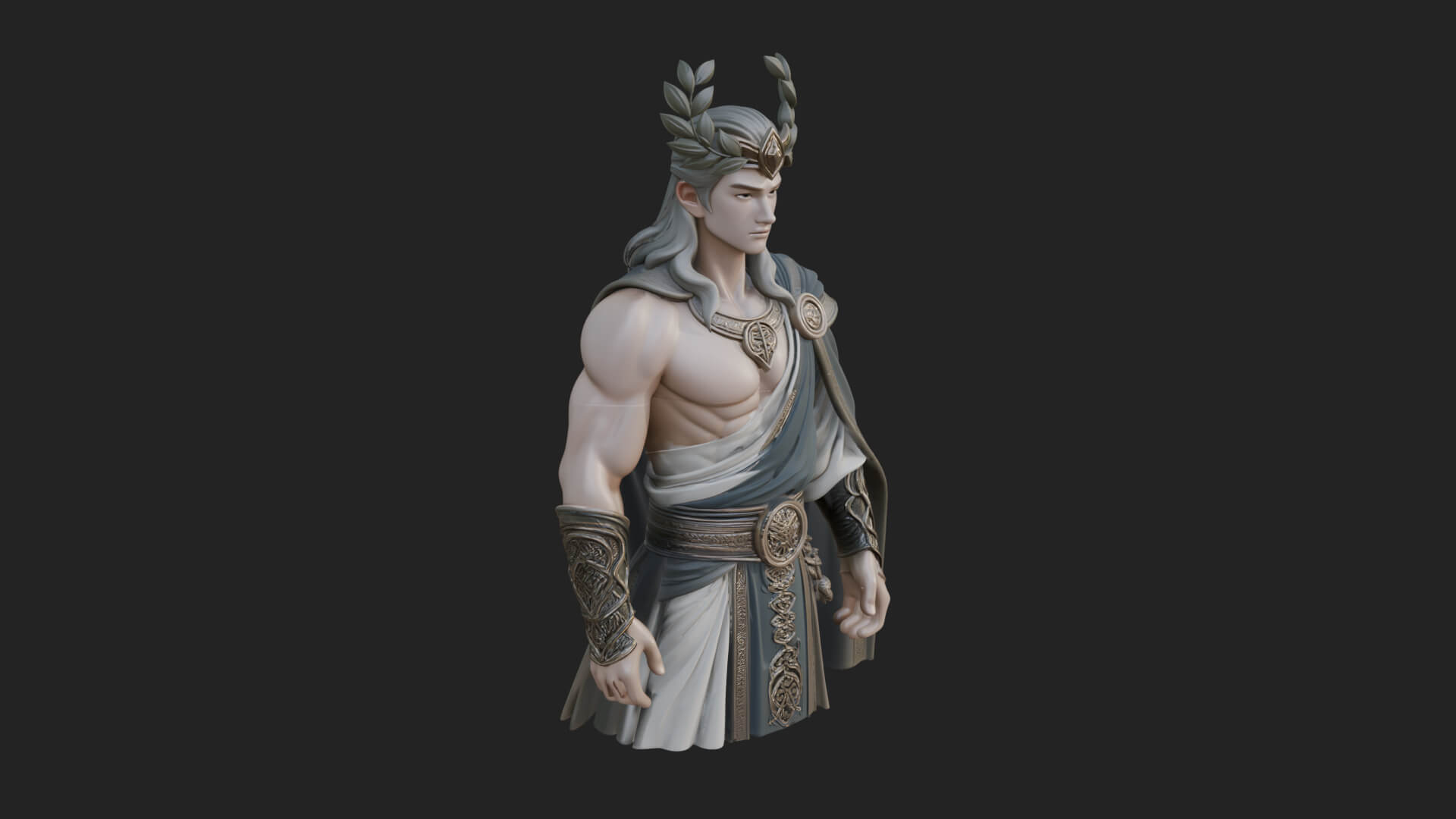Greek Warrior God Statue Design 24 3D Print Model 3D Model