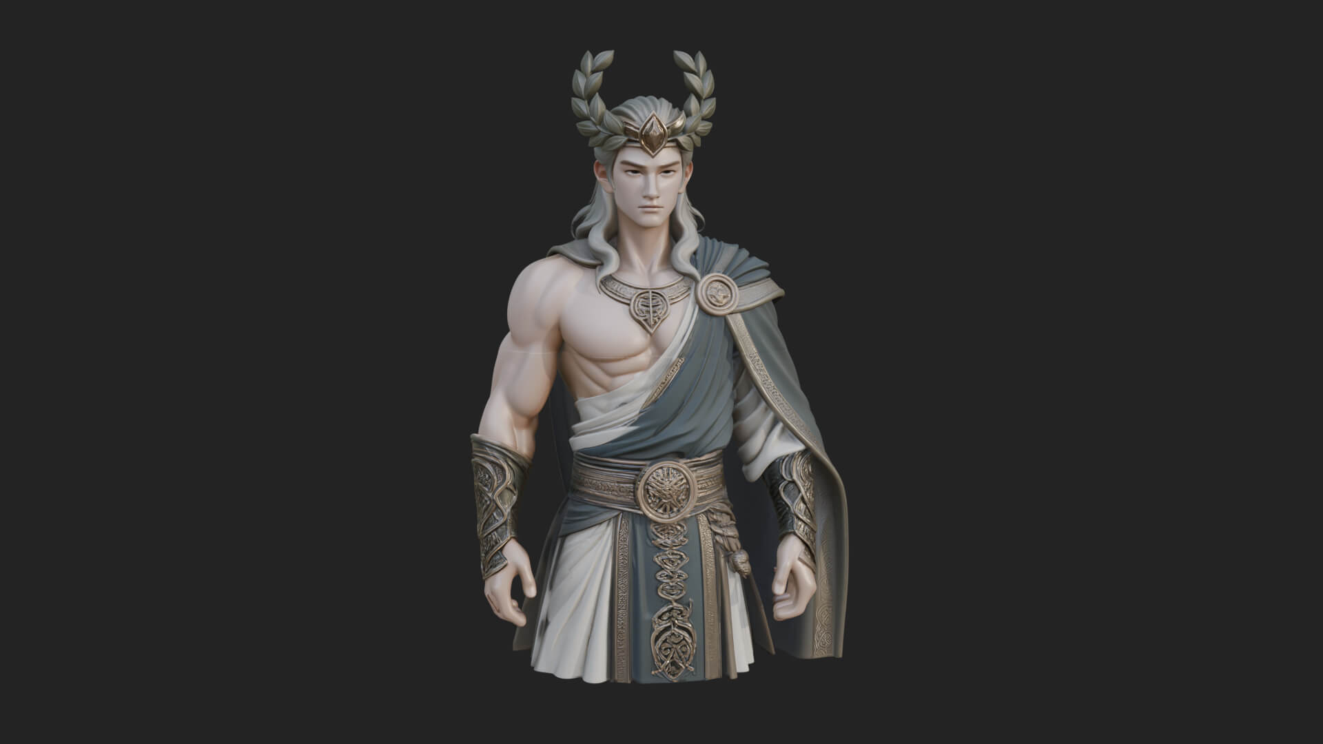 Greek Warrior God Statue Design 24 3D Print Model 3D Model