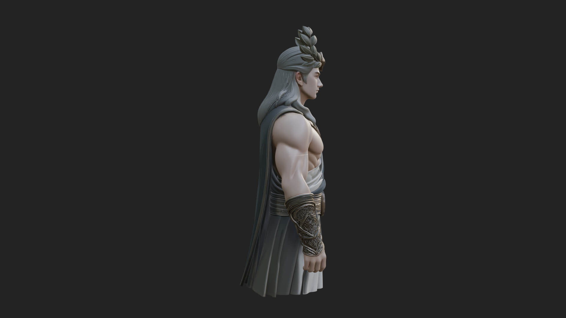 Greek Warrior God Statue Design 24 3D Print Model 3D Model