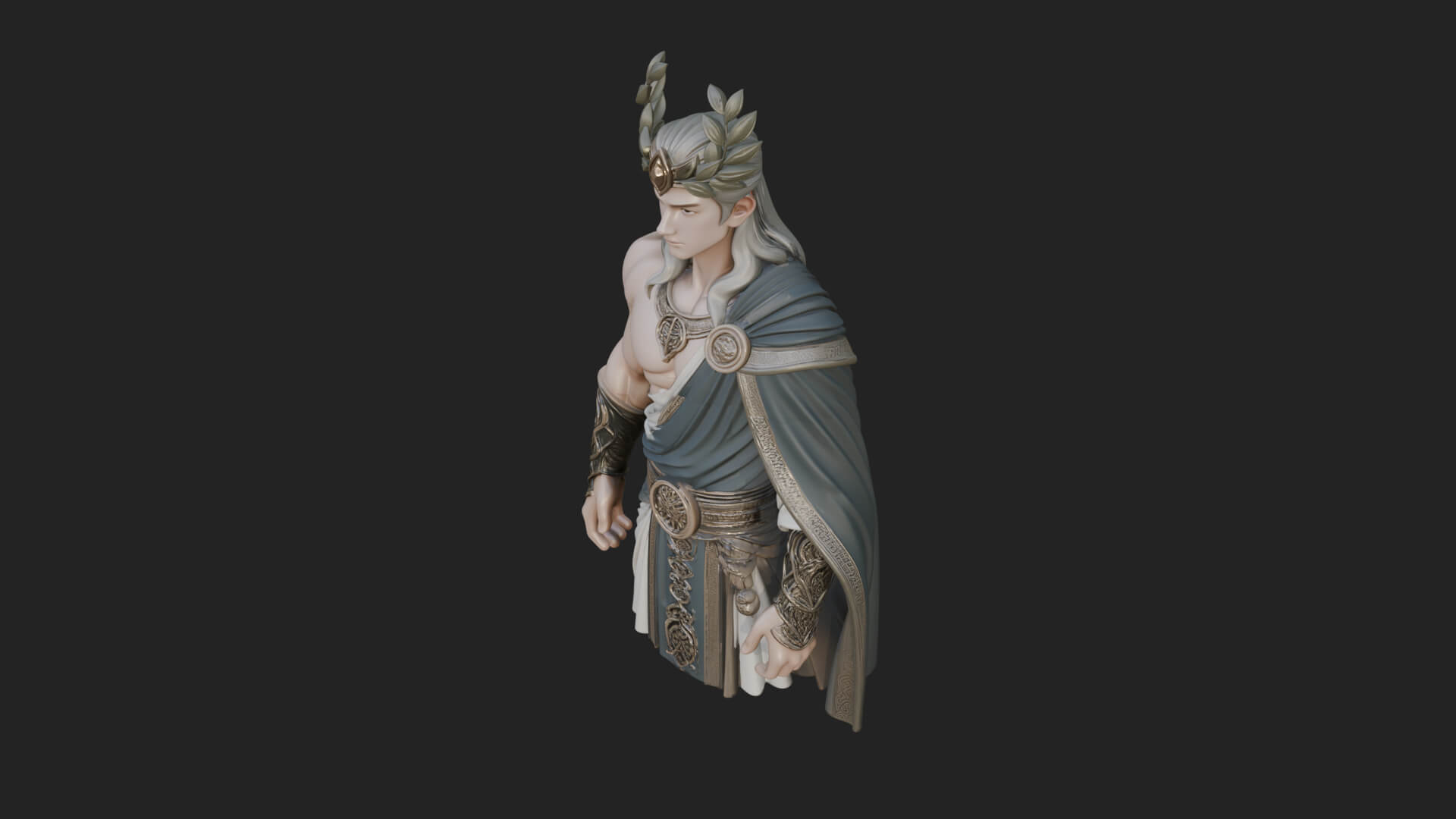 Greek Warrior God Statue Design 24 3D Print Model 3D Model