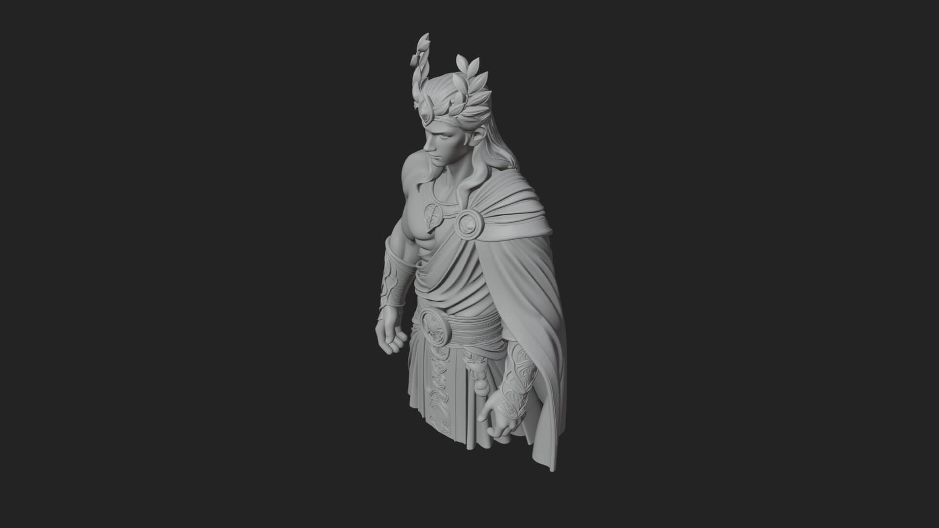 Greek Warrior God Statue Design 24 3D Print Model 3D Model