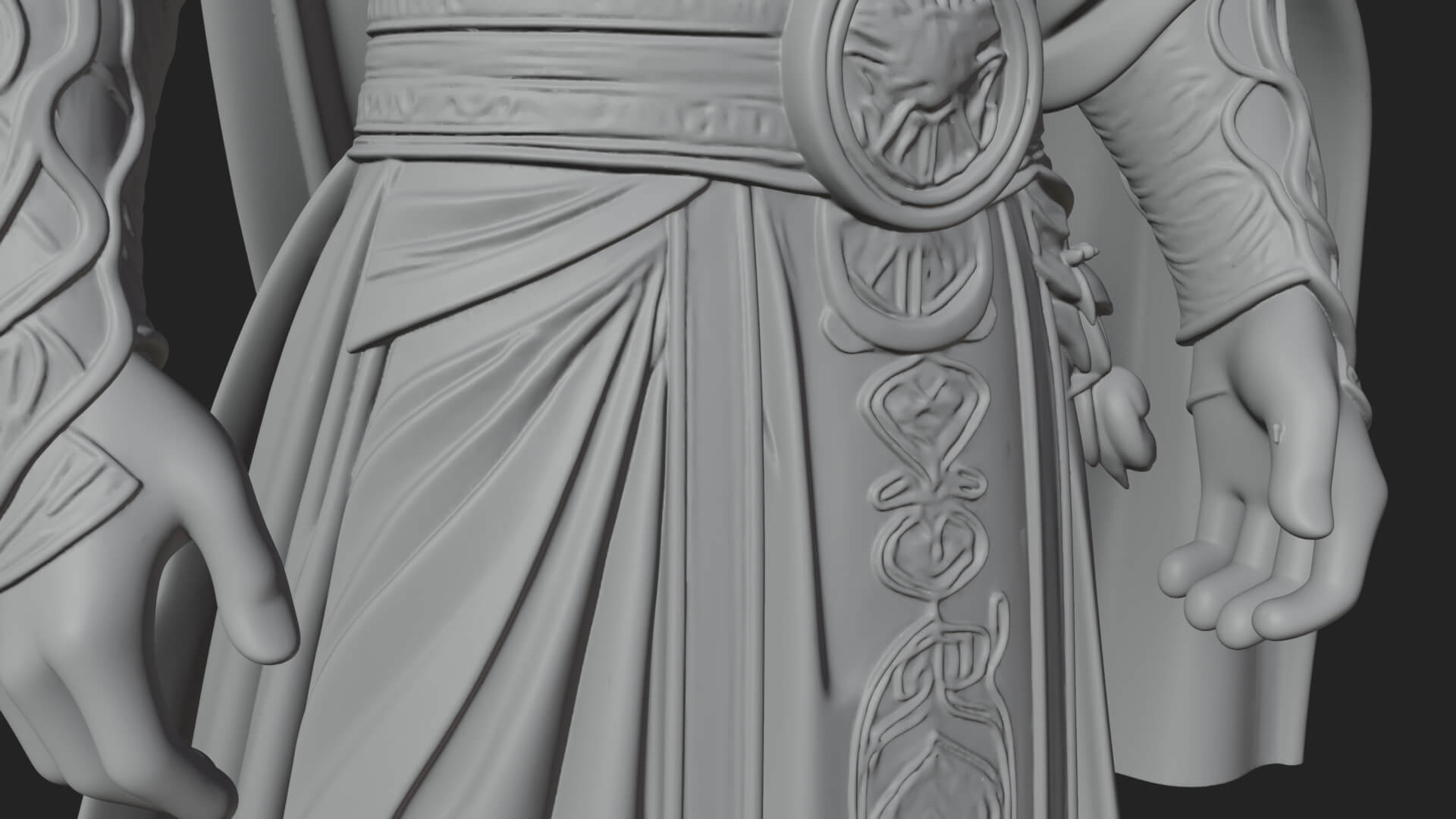 Greek Warrior God Statue Design 24 3D Print Model 3D Model