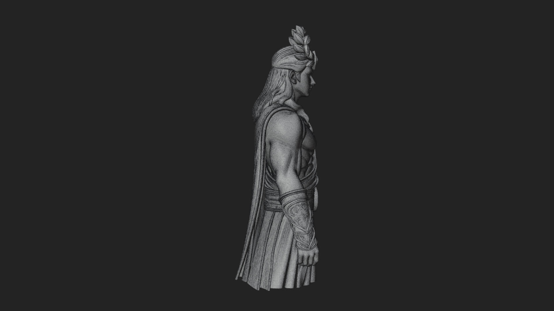 Greek Warrior God Statue Design 24 3D Print Model 3D Model
