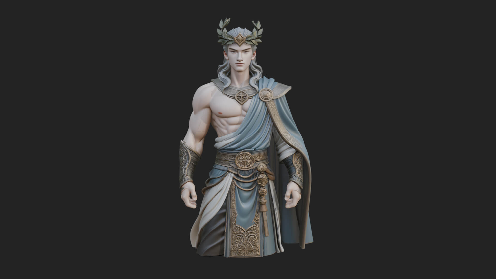 Greek Warrior God Statue Design 25 3D Print Model 3D Model