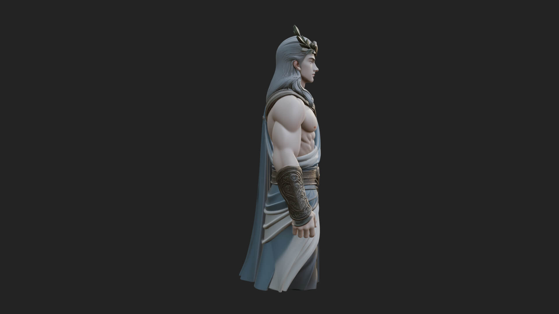 Greek Warrior God Statue Design 25 3D Print Model 3D Model