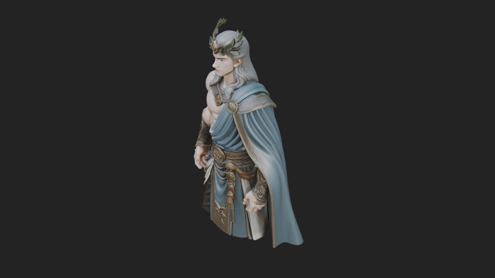 Greek Warrior God Statue Design 25 3D Print Model 3D Model