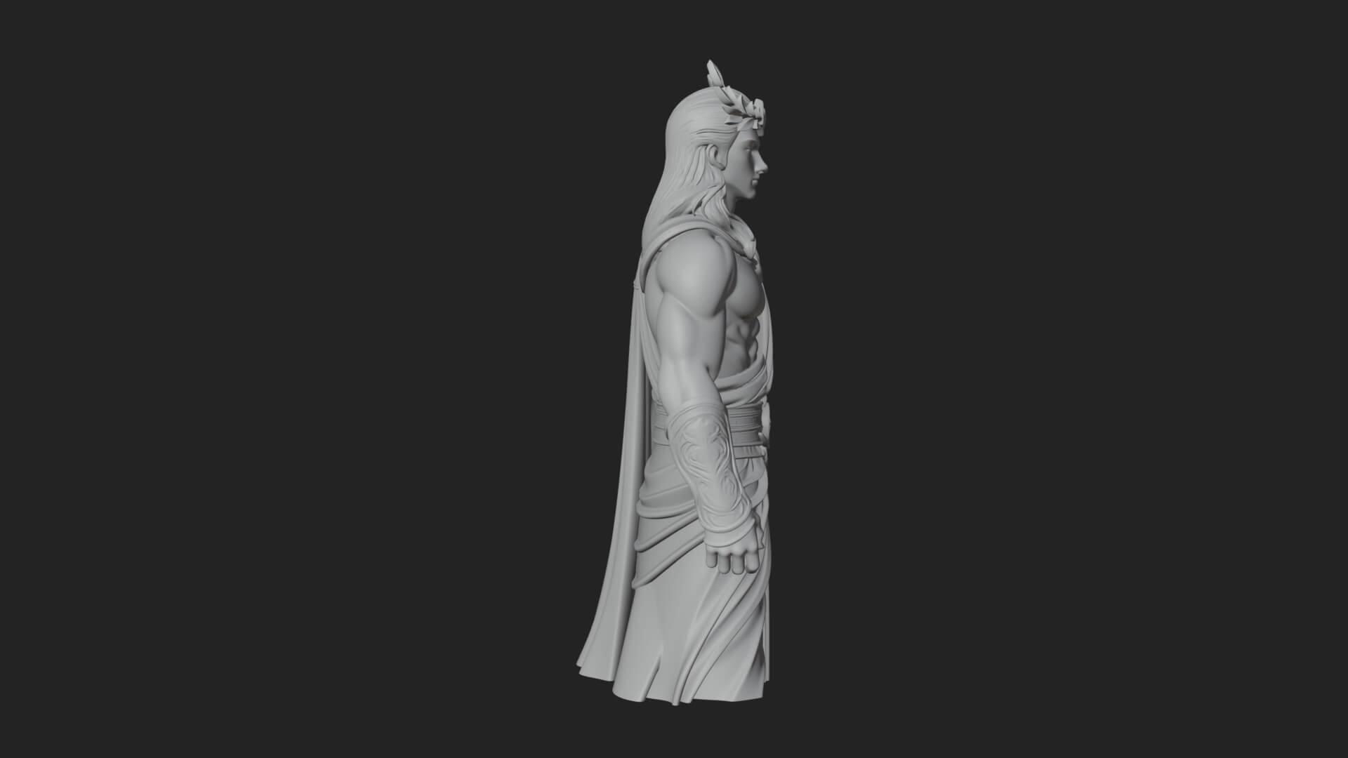 Greek Warrior God Statue Design 25 3D Print Model 3D Model