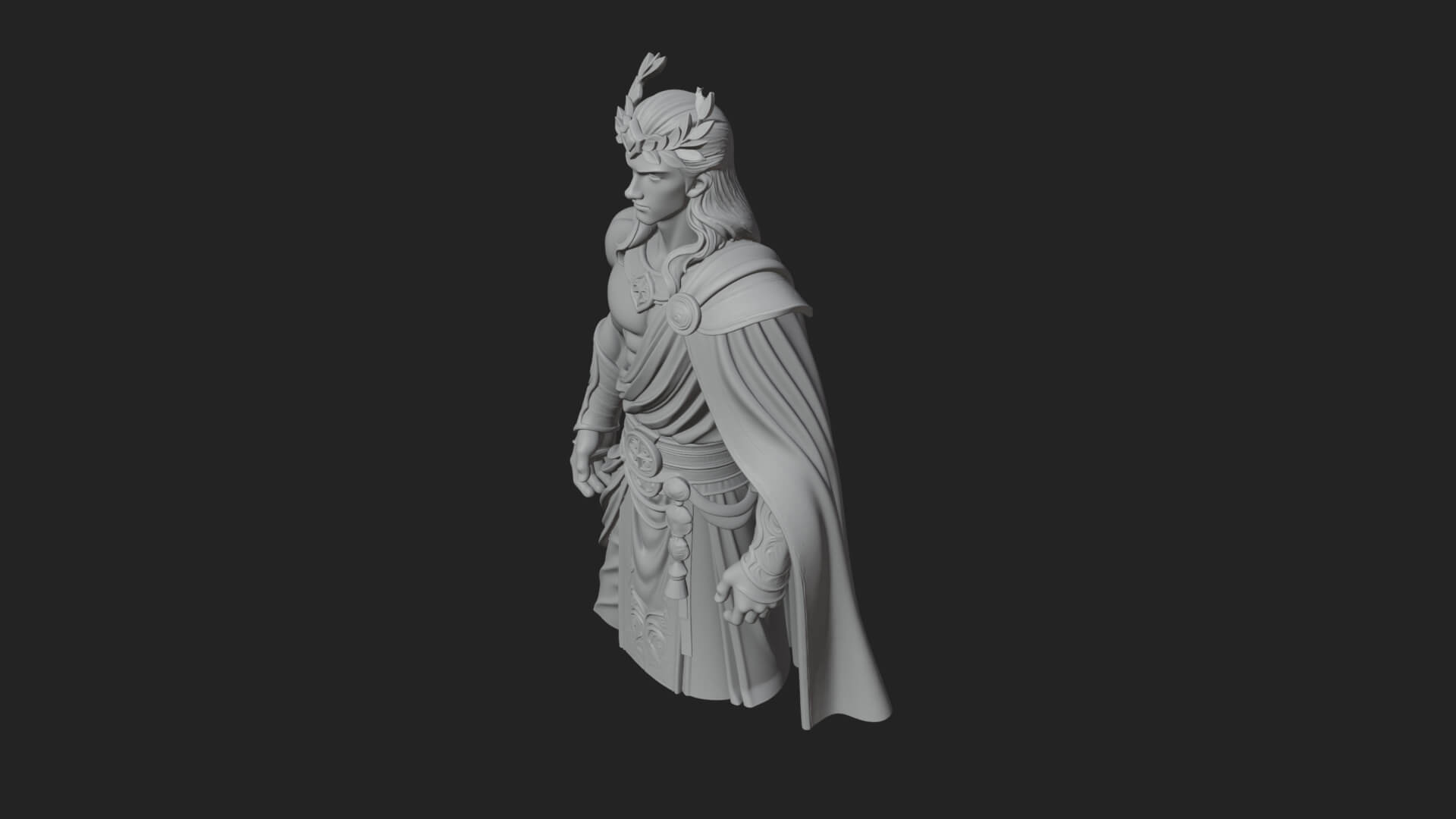 Greek Warrior God Statue Design 25 3D Print Model 3D Model