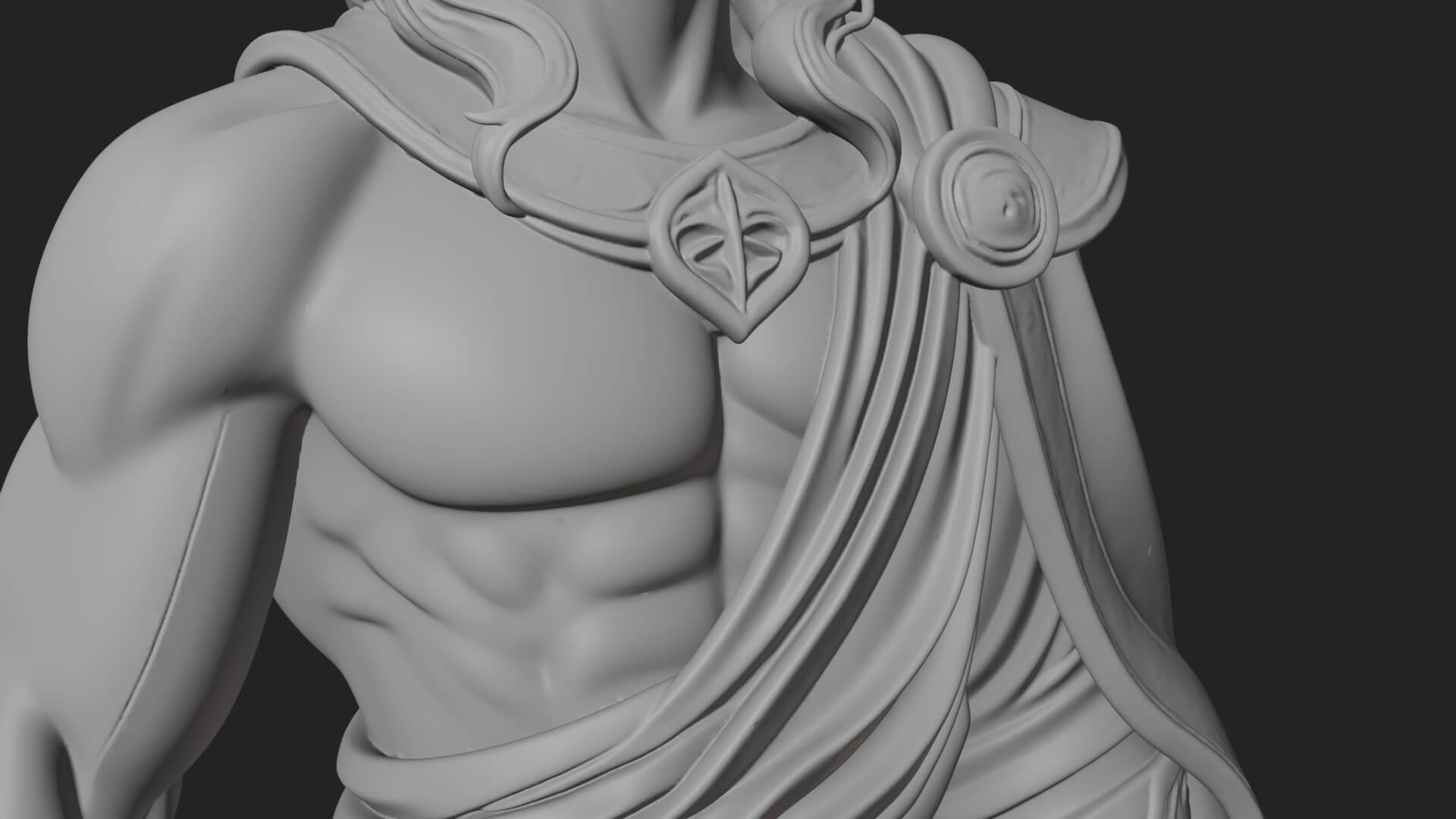 Greek Warrior God Statue Design 25 3D Print Model 3D Model