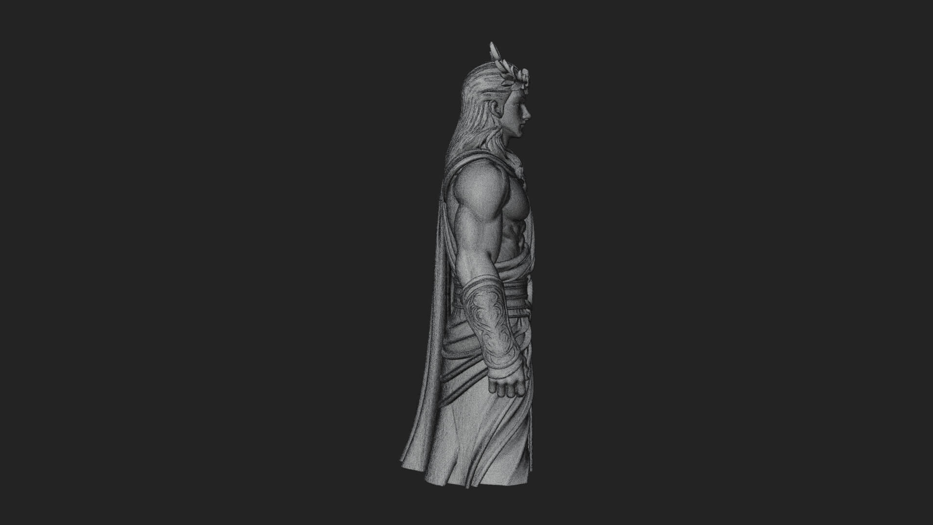 Greek Warrior God Statue Design 25 3D Print Model 3D Model