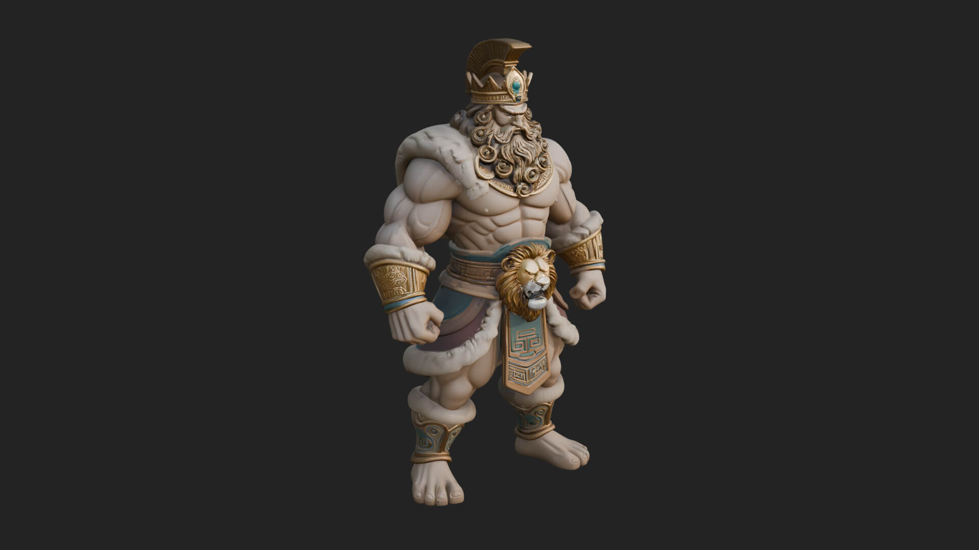 Greek Warrior God Statue Design 26 3D Print Model 3D Model