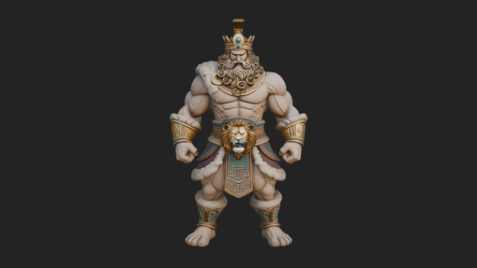 Greek Warrior God Statue Design 26 3D Print Model 3D Model