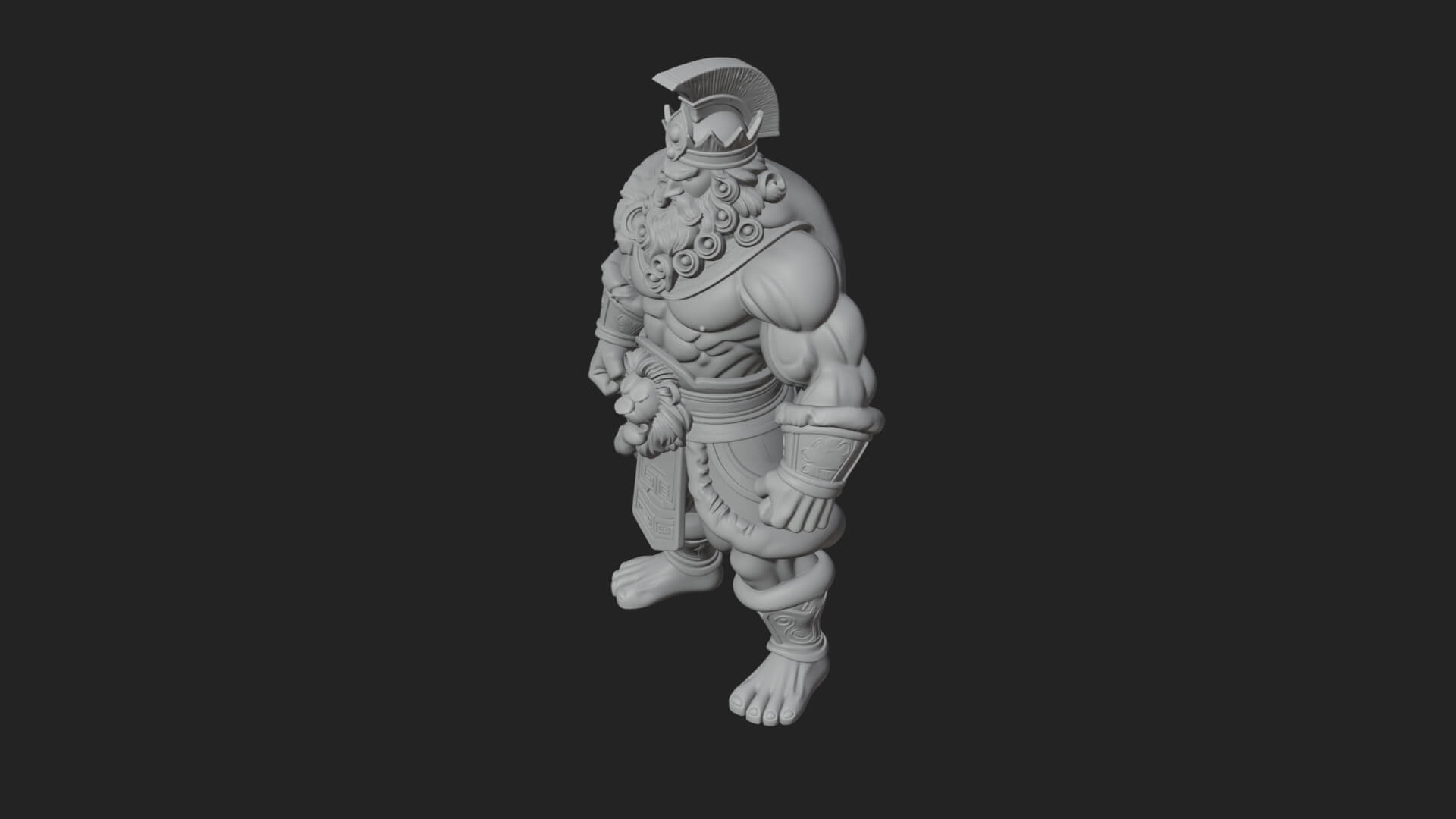 Greek Warrior God Statue Design 26 3D Print Model 3D Model