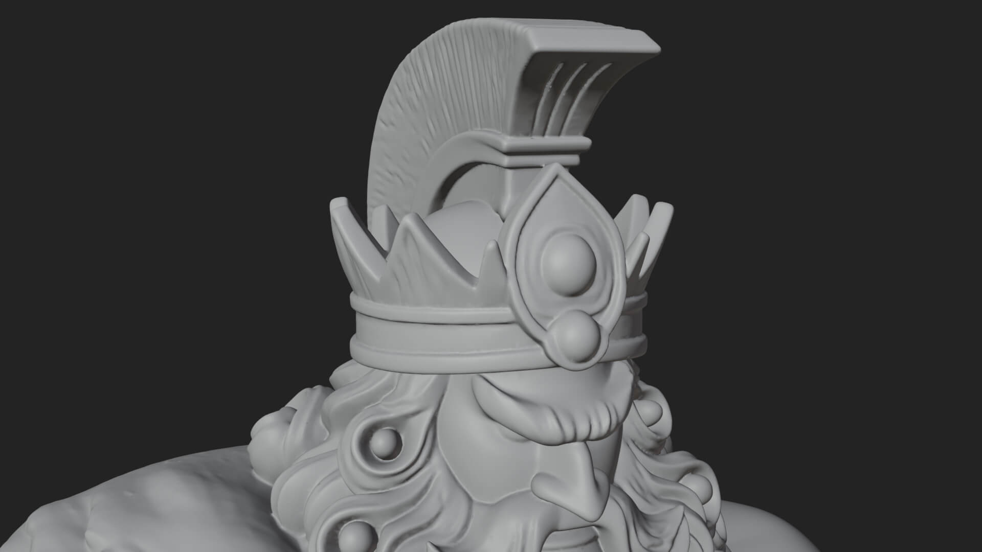 Greek Warrior God Statue Design 26 3D Print Model 3D Model