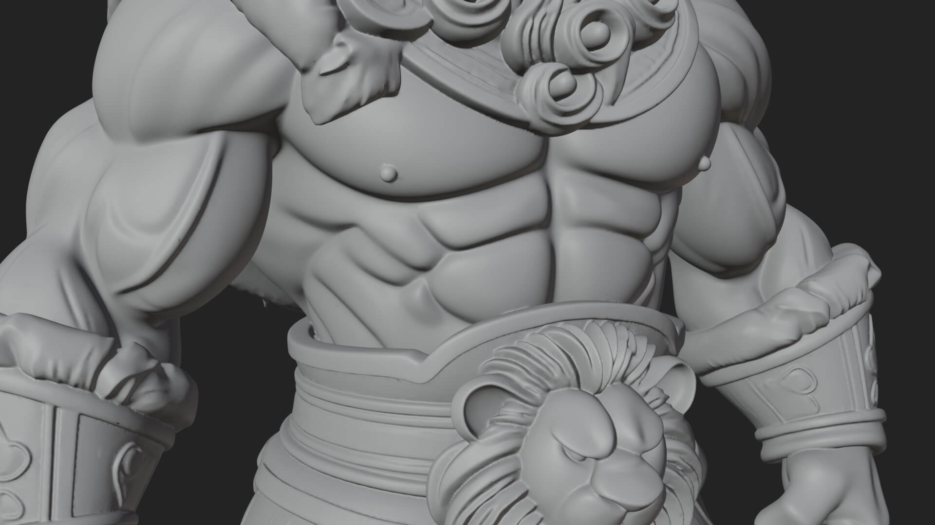 Greek Warrior God Statue Design 26 3D Print Model 3D Model