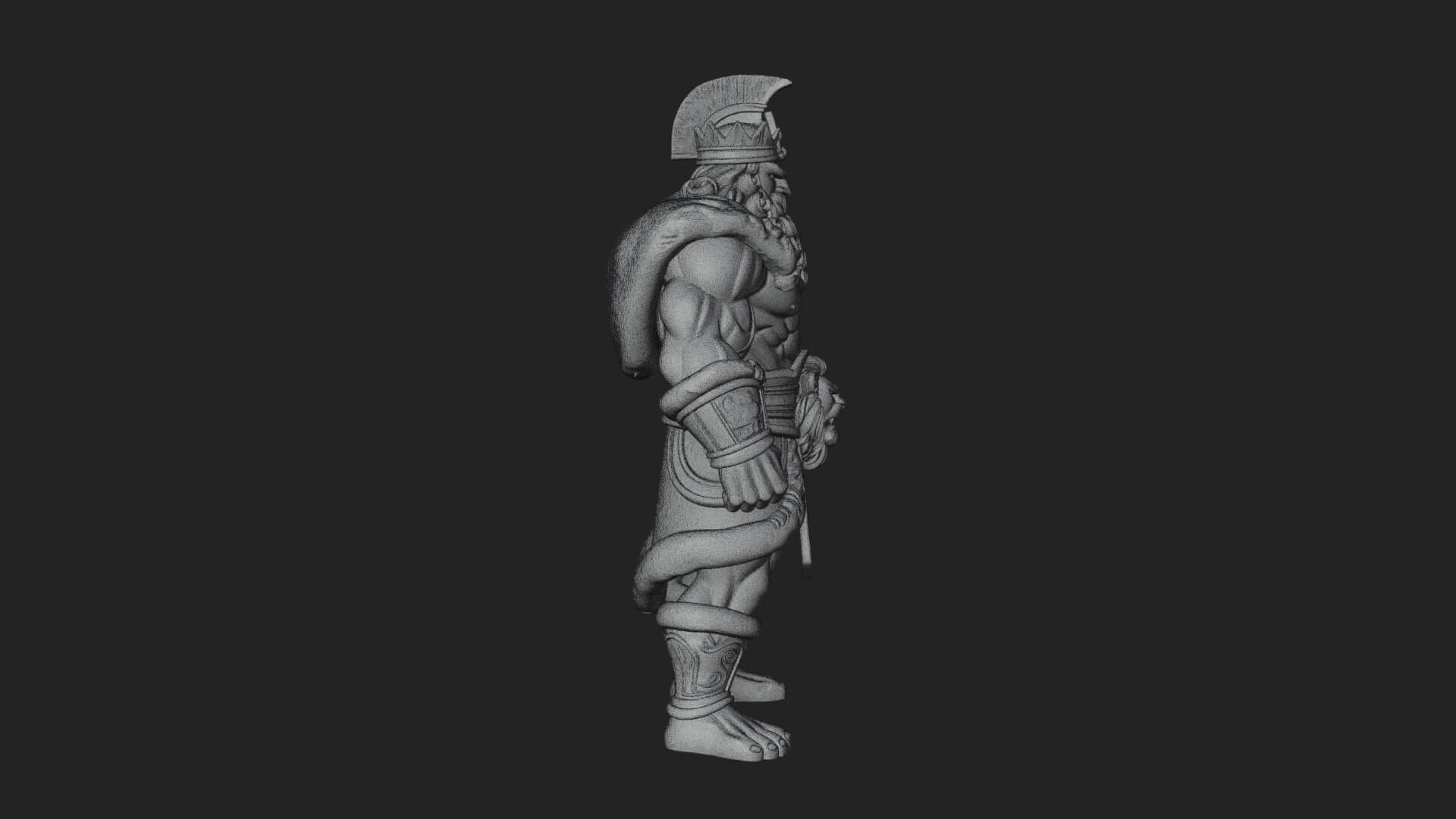 Greek Warrior God Statue Design 26 3D Print Model 3D Model