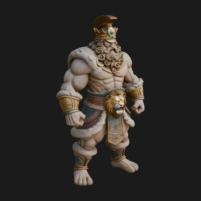 Greek Warrior God Statue Design 26 3D Print Model