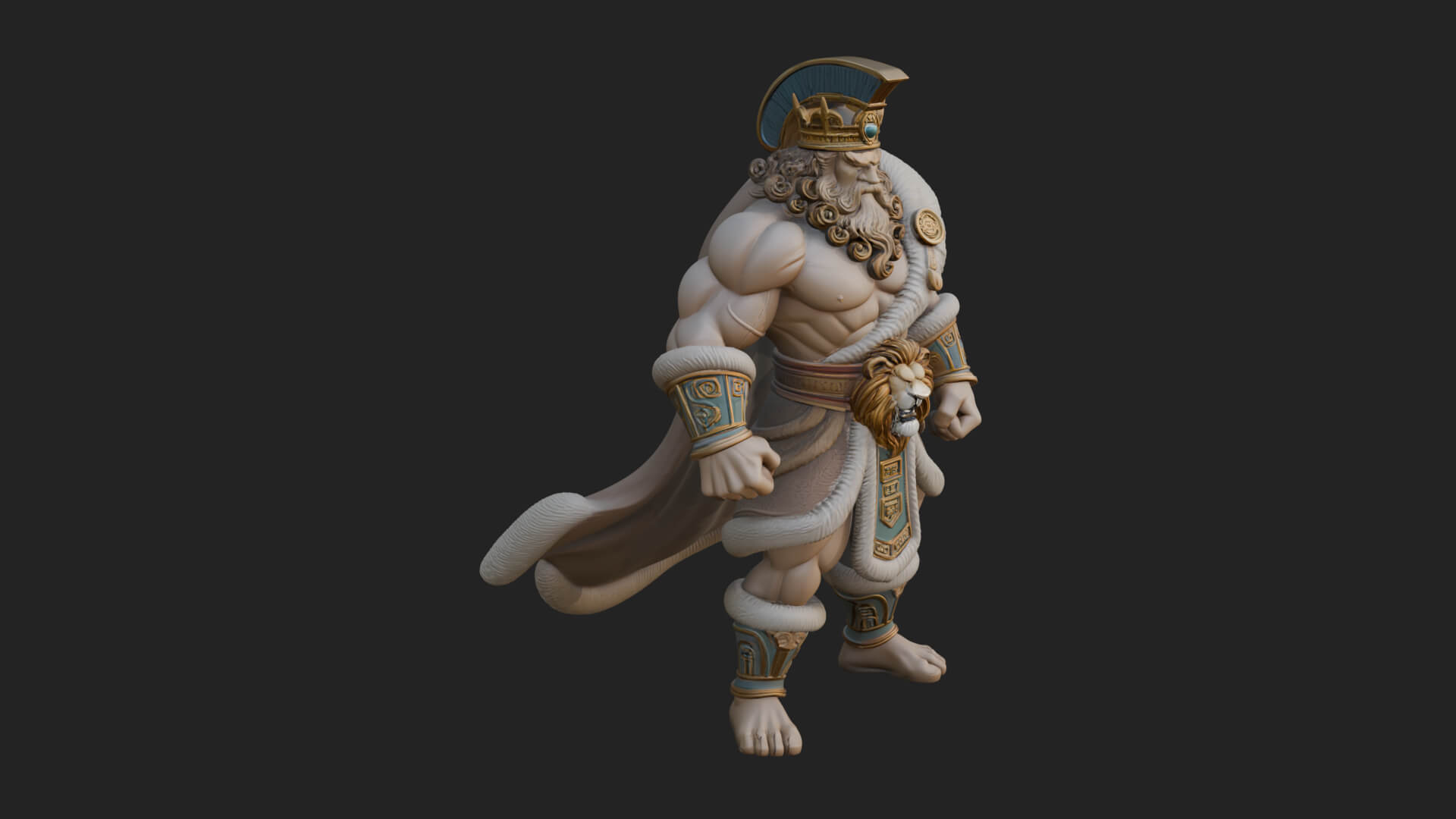 Greek Warrior God Statue Design 27 3D Print Model 3D Model