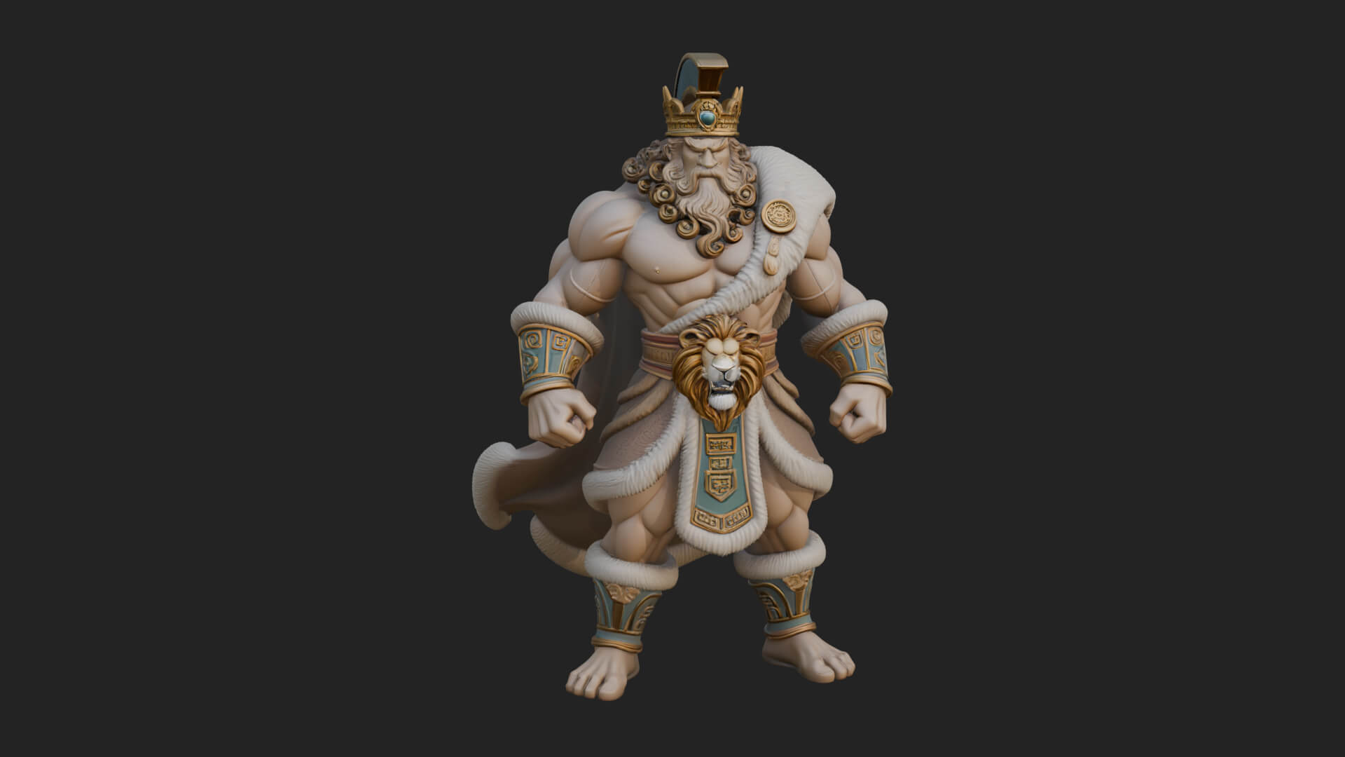 Greek Warrior God Statue Design 27 3D Print Model 3D Model
