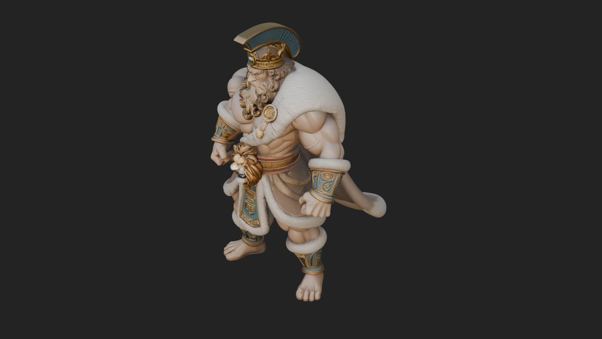 Greek Warrior God Statue Design 27 3D Print Model 3D Model