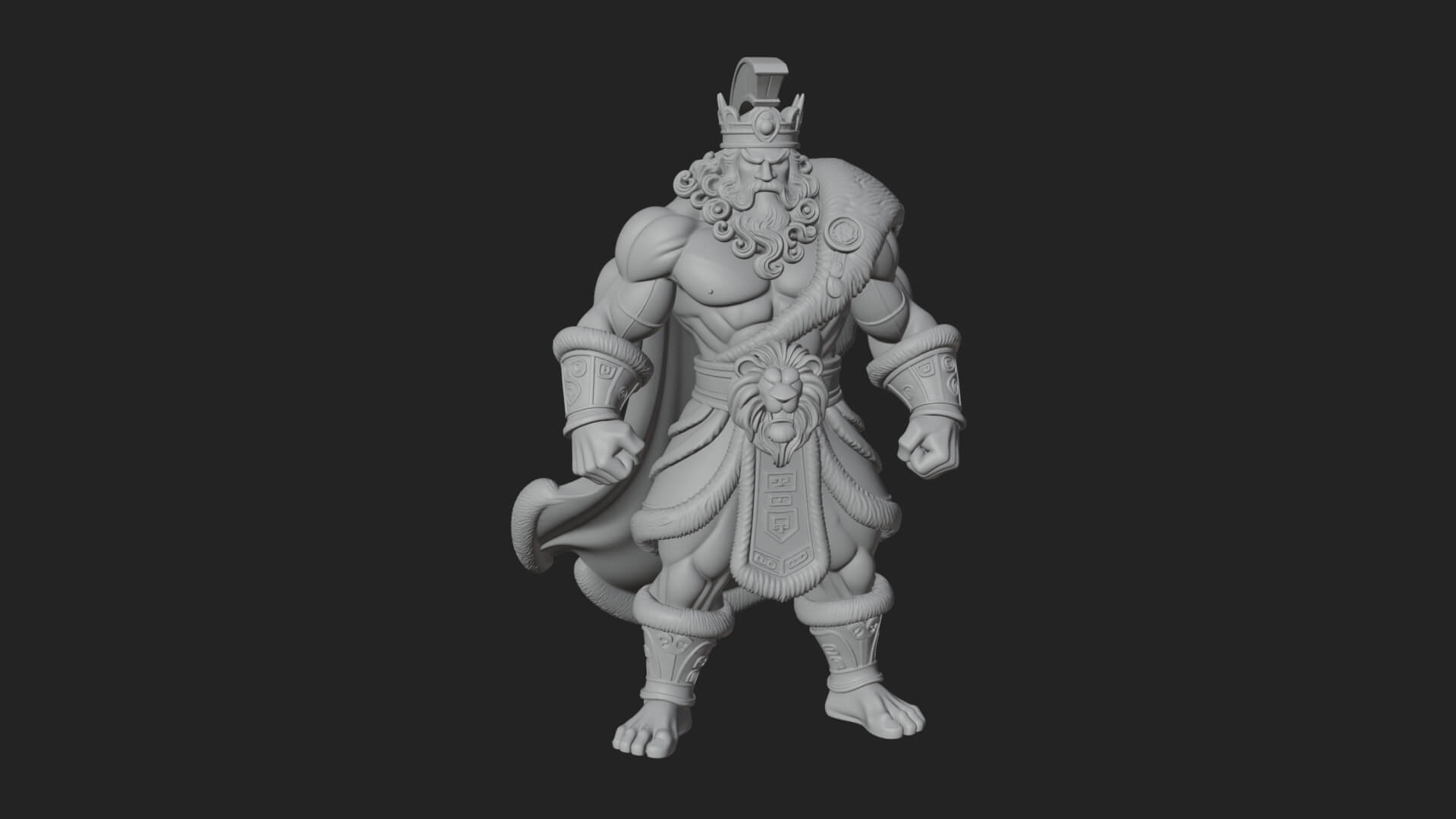 Greek Warrior God Statue Design 27 3D Print Model 3D Model