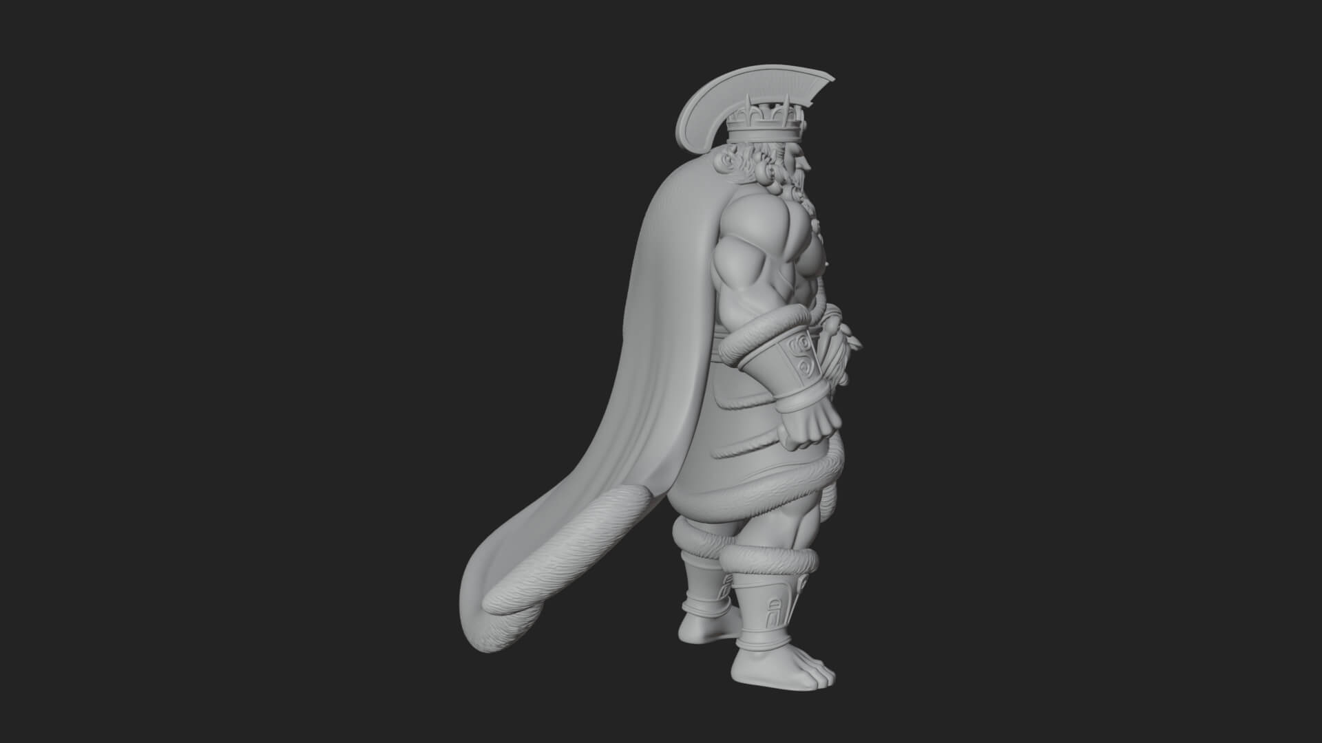 Greek Warrior God Statue Design 27 3D Print Model 3D Model