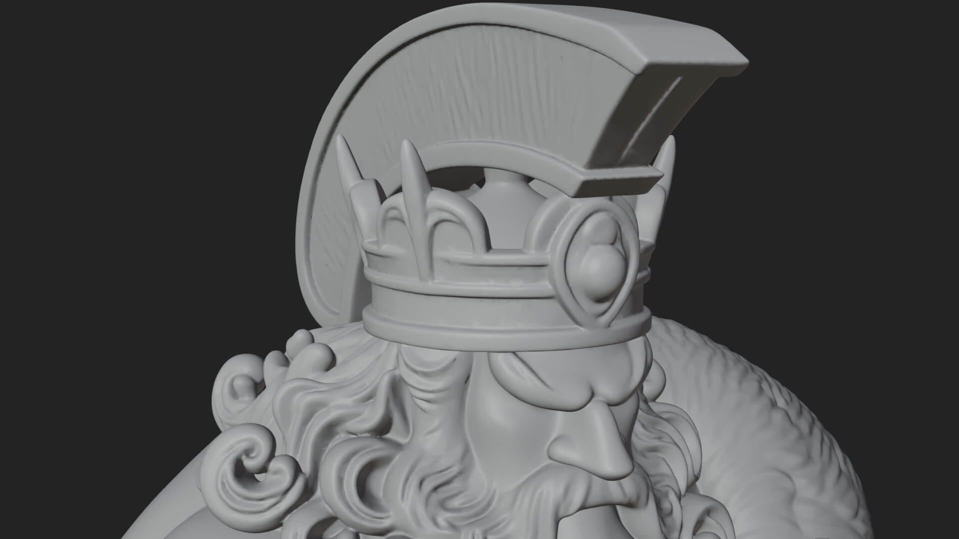 Greek Warrior God Statue Design 27 3D Print Model 3D Model