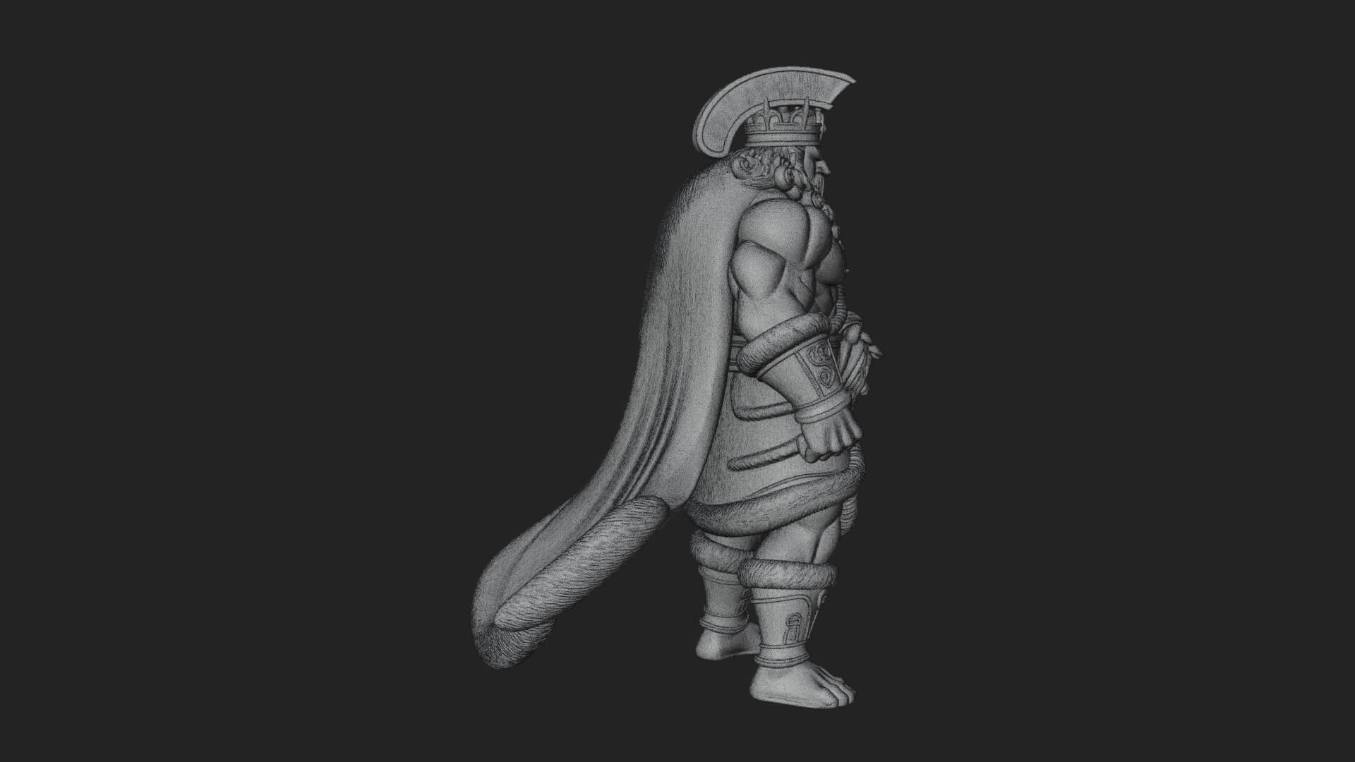 Greek Warrior God Statue Design 27 3D Print Model 3D Model