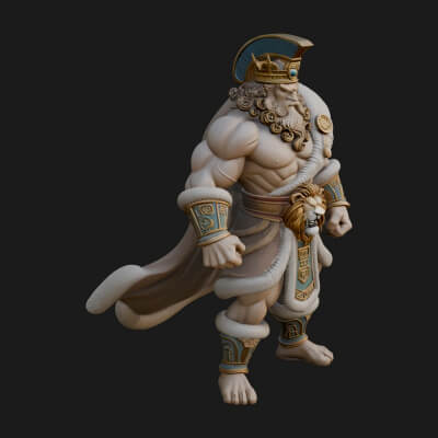 Greek Warrior God Statue Design 27 3D Print Model