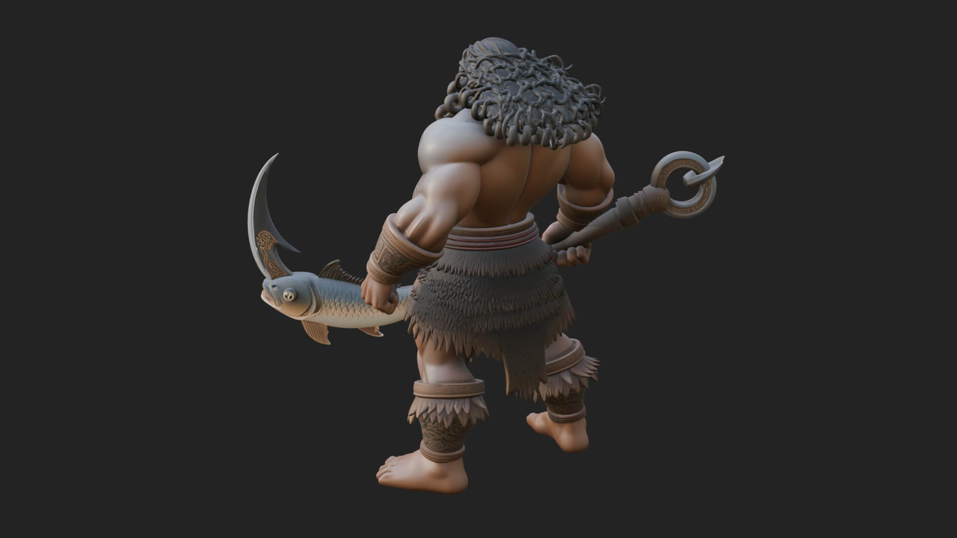 Greek Warrior God Statue Design 28 3D Print Model 3D Model