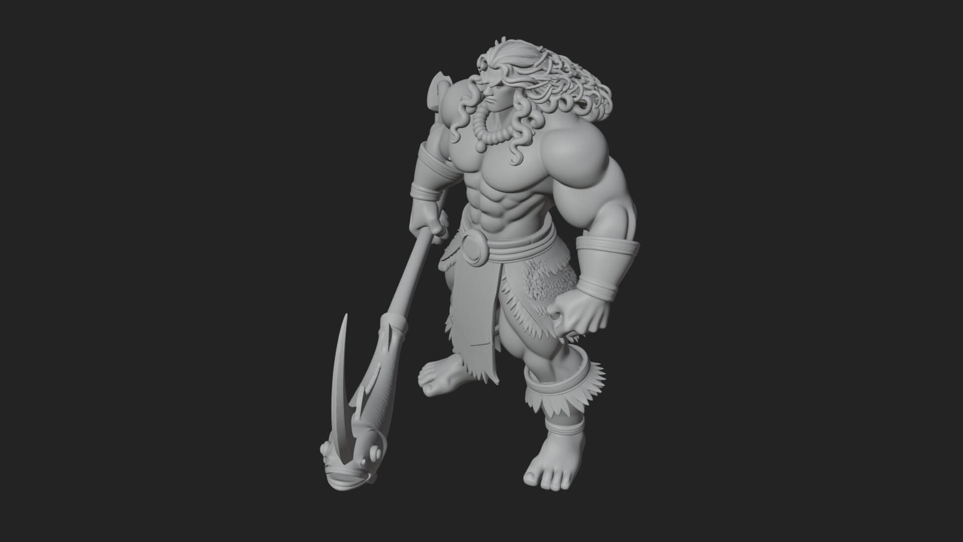 Greek Warrior God Statue Design 28 3D Print Model 3D Model