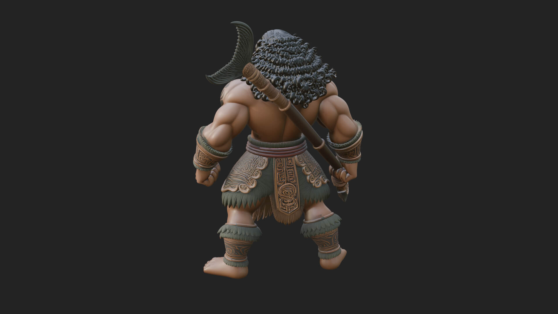 Greek Warrior God Statue Design 29 3D Print Model 3D Model